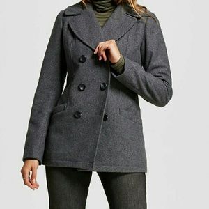 NWOT Grey Wool Peacoat